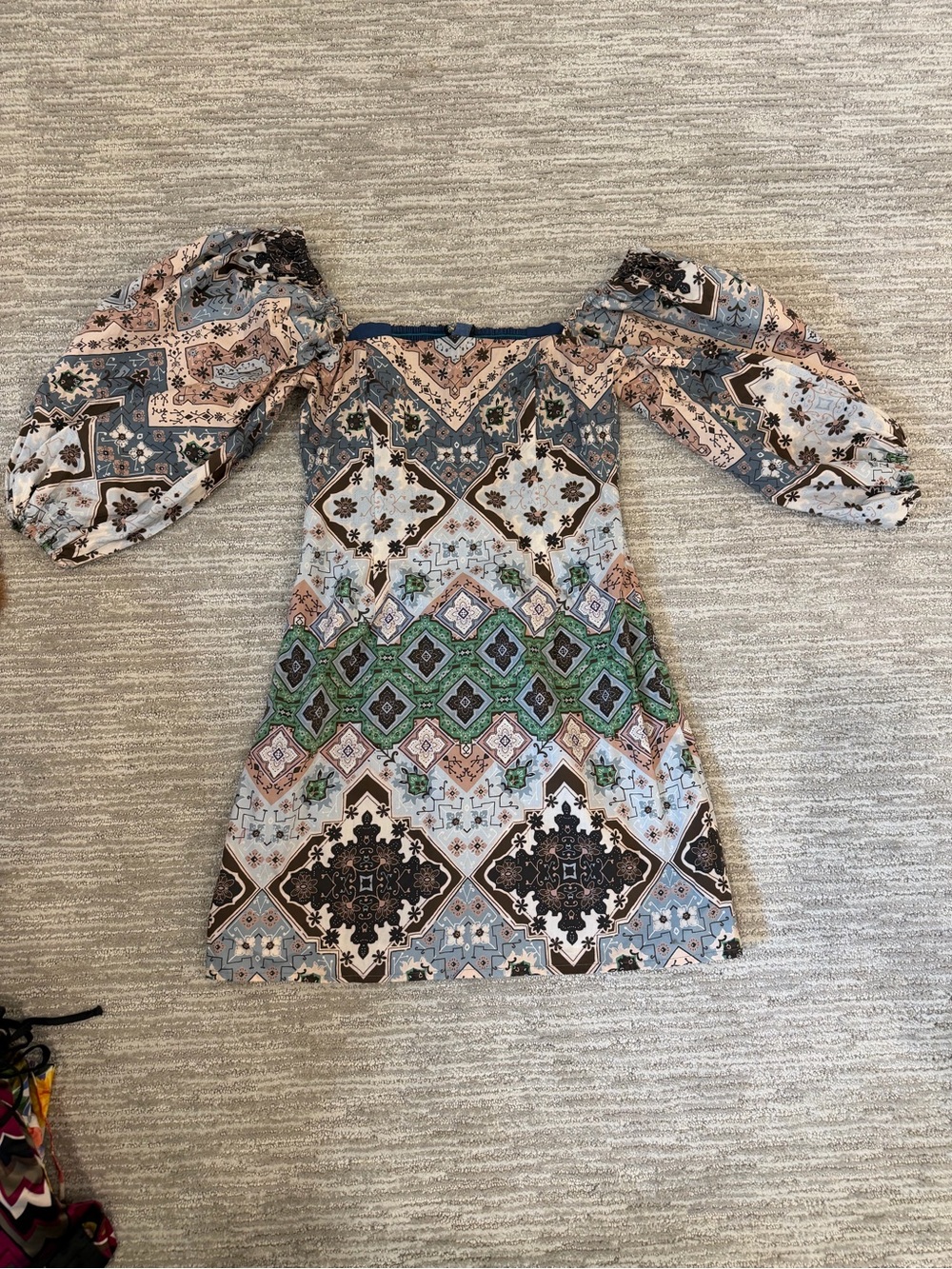 Cara Cara Multi-Color Off-Shoulder Mini Dress